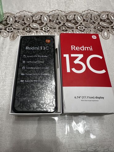 Redmi: Redmi, Redmi 13C, Новый, 256 ГБ, цвет - Черный, 2 SIM