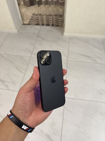 сим карта карпаратив: IPhone 15, Колдонулган, 256 ГБ, Black Titanium, Каптама, 87 %