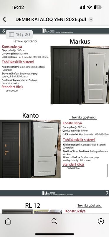 Giriş qapıları: Mənzil üçün Yeni Giriş qapısı 90x205 sm Zamok ilə, Zəmanətli, Pulsuz quraşdırma, Pulsuz çatdırılma — 3