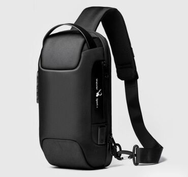 мужская кожаная сумка: Сумка на плечо с кодовым замком и USB портом Weixier +бесплатная