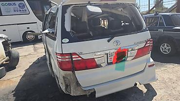 alphard запчасти: Toyota Alphard V6 (правый руль), белый, минивэн. Автомобиль после — 3