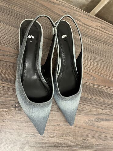 Basanoşka və səndəllər: Zara, Ölçü: 37, rəng - Göy, Yeni — 6