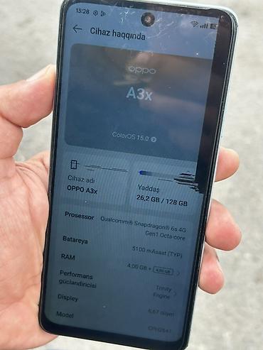 iphone 11 adapter original: Oppo A3x, 128 GB, rəng - Mavi, İki sim kartlı — 2