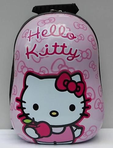 Rančevi, torbe i koferi: Pink kofer za decu sa motivom Hello Kitty, idealan za putovanja. Kofer — 12