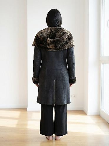 Айымдардын кийими: Дублёнка, Туркия, Тизеден, Капюшону бар, S — 2