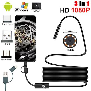 Mobil telefonlar üçün digər aksesuarlar: Endoskop kamera diametr 5,5mm,ve 7mm kabel 1,2,3 ve 5 metr yuksek — 17