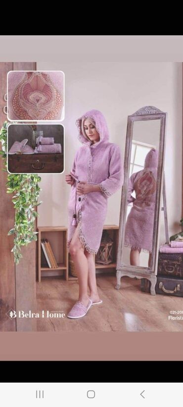 Bademantili: FANTAZI Bade Mantl SET 1/5 BADE MANTIL SA CIPKOM DVA PESKIRA SA CIPKOM — 12