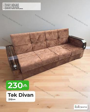 Tək divan – 210 sm - Mexanizm: açılan, bazalı (yataq funksiyası və lalafo.az -da Tək divan – 210 sm - Mexanizm: açılan, bazalı (yataq funksiyası və