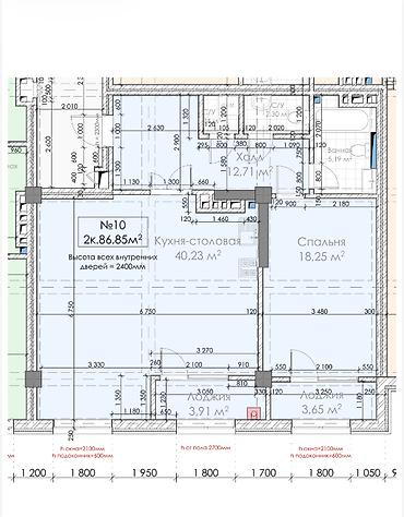 archa group: 3 комнаты, 81 м², Асанбай мкр 1 этаж, ПСО (под самоотделку) — 1