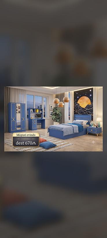 komputer desti: Gənc otağı mebel dəsti – Milano modeli Dəst tərkibi və ölçülər — 10