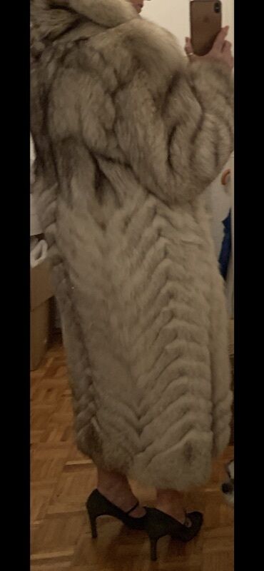 Krzneni kaputi: M, Sa postavom, Polarna lisica, bоја - Bež — 6