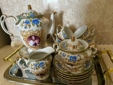 kompot qabı: Çay dəsti, rəng - Ağ, Farfor, Çexiya