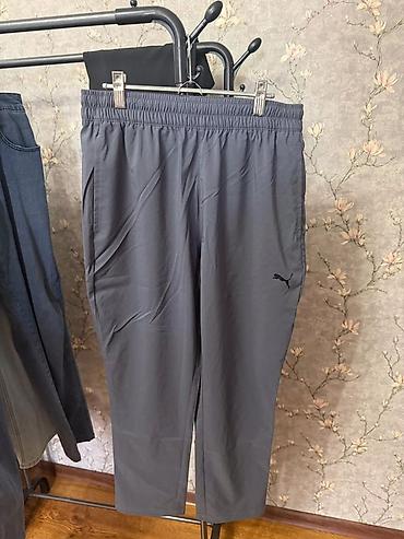 штаны мужской: Мужские брюки, M, Puma, Новый, цвет - Серый, Самовывоз — 1