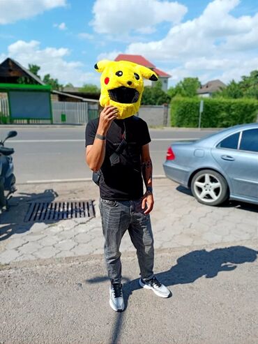 Мотоэкипировка: Чехлы для шлема Санта Клаус Дед Мороз Белый Зайчик Черный — 4