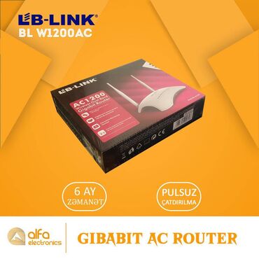 5ghz modem: Lb-Link BL-W1200 11AC 1200Mbps Məhsul: Gigabit Wi-Fi-Router