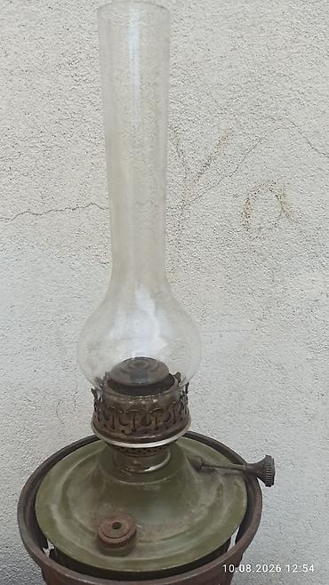elektrik skuter: Antik kerosin lampası – döküm ayaqlı, bəzəkli korpuslu 1930 il - — 4