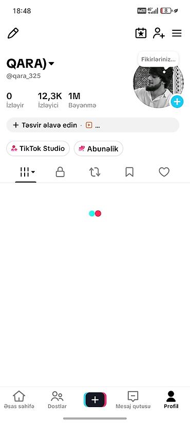 Xidmət: TikTok hesabının tanıtımı və məzmun yaradılması Təsvir: -
