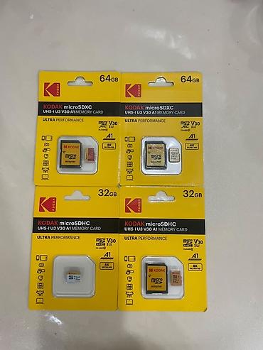 kamera gəncə: Yaddaş kartı KODAK microSDHC/microSDXC yaddaş kartı dəsti - Tutum: 32 — 4