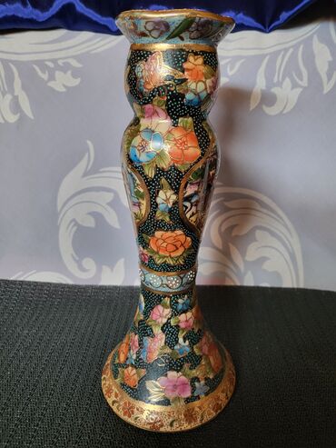 Staro posuđe i escajg: Svecnjak nov,rucno oslikan reljefni kineski porcelan iz 70-ih — 6