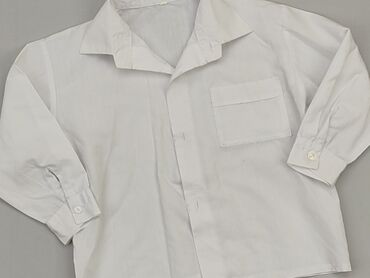 biała koszulka z długim rękawem: Shirt 3-4 years, condition - Good, pattern - Monochromatic, color - White