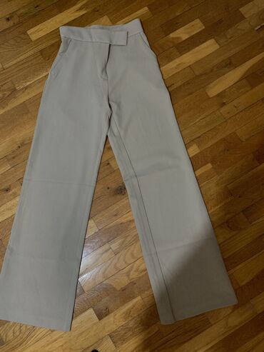 pantalone crne svecane m: S (EU 36), Visok struk, Ravne nogavice