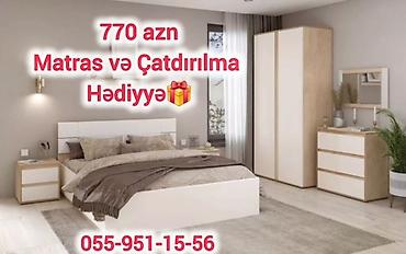 bulud: 2 təknəfərlik çarpayı, Komod, 2 tumba, Dolab, Azərbaycan, Yeni — 8