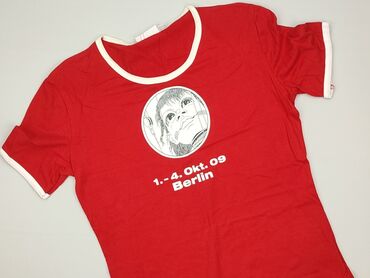 t shirty z czerwonem napisem: T-shirt damski, rozmiar L