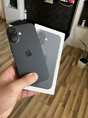 IPhone 16, 128 GB, Qara, Face ID, Simsiz şarj, Sənədlərlə