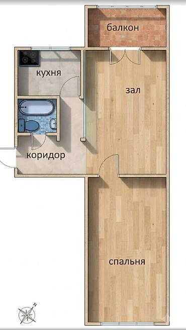 Продажа квартир: 2 комнаты, 44 м², Политех 4 этаж, Косметический ремонт — 2