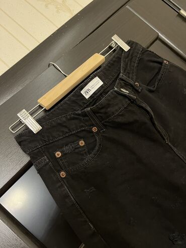 CD, DVD disklər və kassetlər: Zara, yırtıq detallı cins şalvar Dizlərdə və digər yerlərdə yırtıqlar — 7