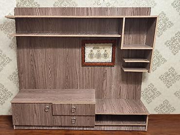 TV stendi və saxlama modulu - Material: ağac naxışlı laminat/LDSP -