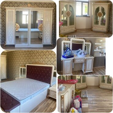 офисная мебель в баку: Yataq qonaq desti 2500₼ satilir .Dest 8500₼ alinib .3 ay istifade