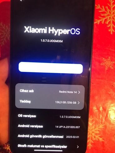 Redmi Note 14, 256 GB, rəng - Qara