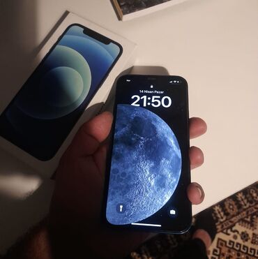 en ucuz ayfon telefon: IPhone 12, 128 GB, Mavi, Barmaq izi, Face ID