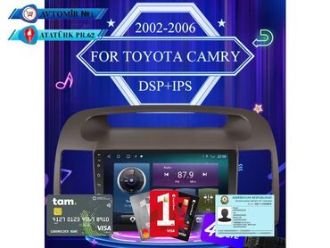 usaq oturacaqlari masin ucun: Toyota Camry 02-06 Android Monitor DVD-monitor ve android monitor hər
