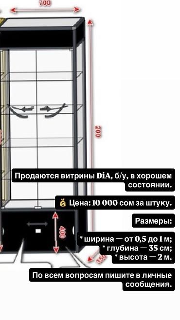 Торговое оборудование: Витрина Для косметики, С ящиками, 200 см * 50 см * 35 см, Б/у — 3