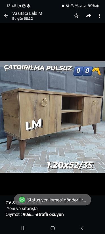 perla tv stend: _*TV STEND / TV altı*_ Yeni və sifarişlə. Qiymət : *90₼* — 2