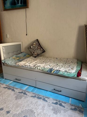 купить металлические кровати: Бир кишилик керебет, Колдонулган, Сактоо кутусу менен, узуну - 180 см