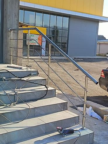 нержавеющий: Лестница из нержавейки Наружные, Бесплатная доставка, Форма лестницы: Многомаршевая, Стиль: Хайтек — 3