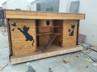 Yuvalar: Məhsul: Açıq havada istifadə üçün taxta pişik evi Təsvir: - Küçə və — 29