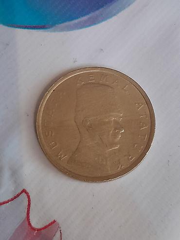 velosipedlər 28: Türkiyə lirəsi xatirə sikkələri dəsti - 5.000 Lira sikkəsi (1994): Ön — 8