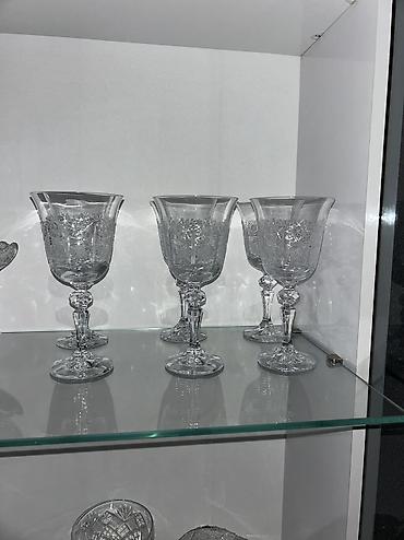 Qədəhlər, Xrustal, 6 ədədli dəst, Çexiya