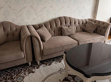 divan koşesi: Divan, 2 kreslo. çox keyfiyyətlidir yeni alınıb — 1