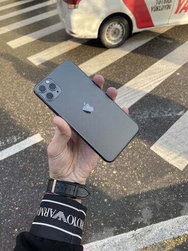 Apple iPhone: IPhone 11 Pro Max, 256 GB, Space Gray, Zəmanət, Simsiz şarj, Face ID