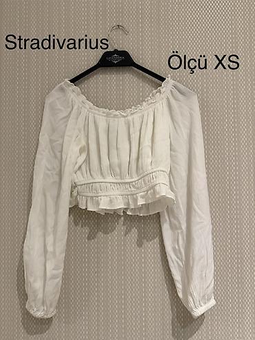stradivarius xs: ‼️KÖHNƏ GEYİM UCUZ QİYMƏTƏ SATILIR‼️ Stradivarius qadın bluzu – ölçü — 1
