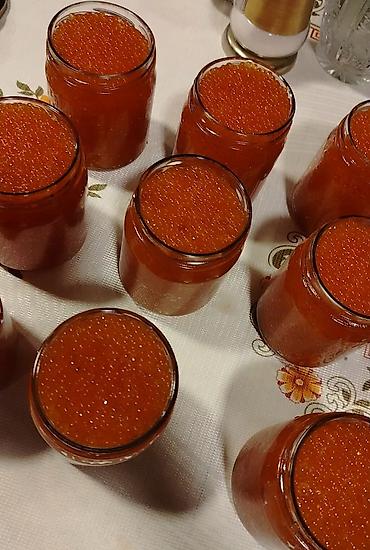 salmon baligi qiyməti: Məhsul: Qırmızı kürü (balıq kürüsü) Təsvir: - Şüşə bankalarda və — 3