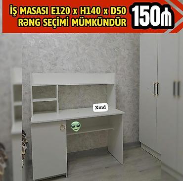 kitab rəf: İş masası – funksional dizayn Ölçülər: - En: 120 sm - Hündürlük: 140 — 1