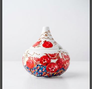 Qab-qacaq və mətbəx ləvazimatları: Çay dəsti, rəng - Qırmızı, Farfor — 5