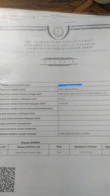 Kommersiya daşınmaz əmlakının satışı: Xətai rayonu, Əhmədli qəsəbəsi, Lütvi Zadə küçəsi bina 2C (Telnov 2 — 21