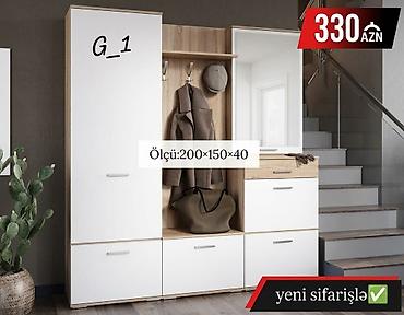 kitab dolablari: Dəhliz üçün funksional mebel dəsti G_1 - Ölçüsü: 200×150×40 sm - — 1